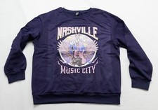 SHEIN Women's EZwear Simple Pattern Printed Sweatshirt EG7 Navy Blue Medium