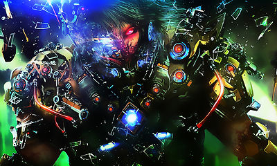 POSTER XXL POP ART CYBORG NINJA GAMER ROBOTER ABSTRAKT BUNT SW BIS 150x90