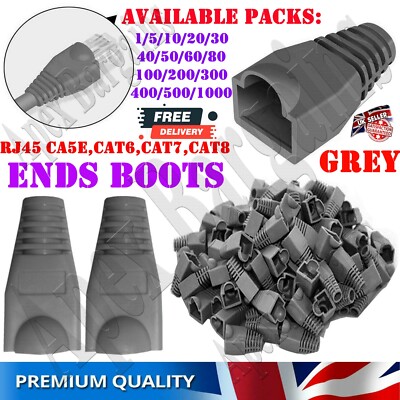 10-1000x RJ45 Cat5e/6 Kabel Stecker Abdeckung Boots Ethernet Netzwerk LAN Patch SET