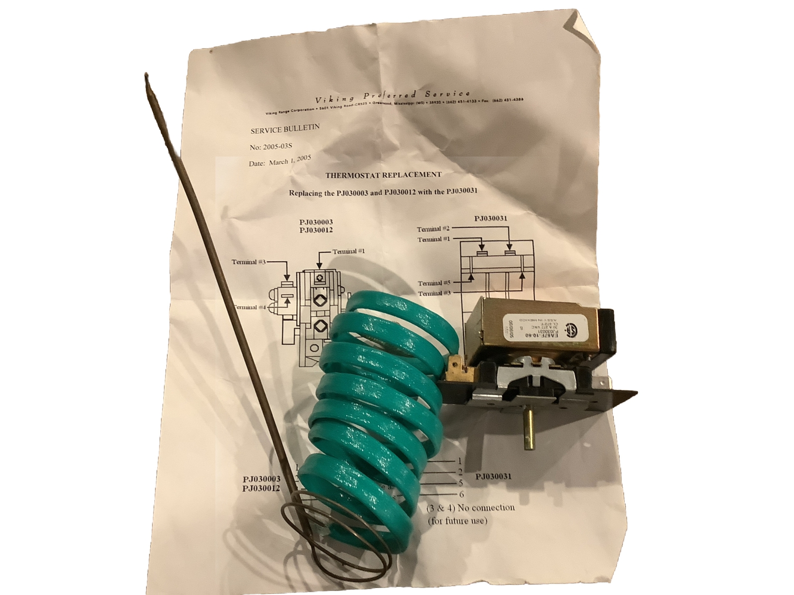 Viking Wall Oven Thermostat PJ030031 eBay