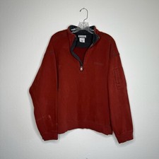 Columbia 1/4 Zip Pullover Sweatshirt Men  s XL Maroon Fleece Lined Hiking Camping