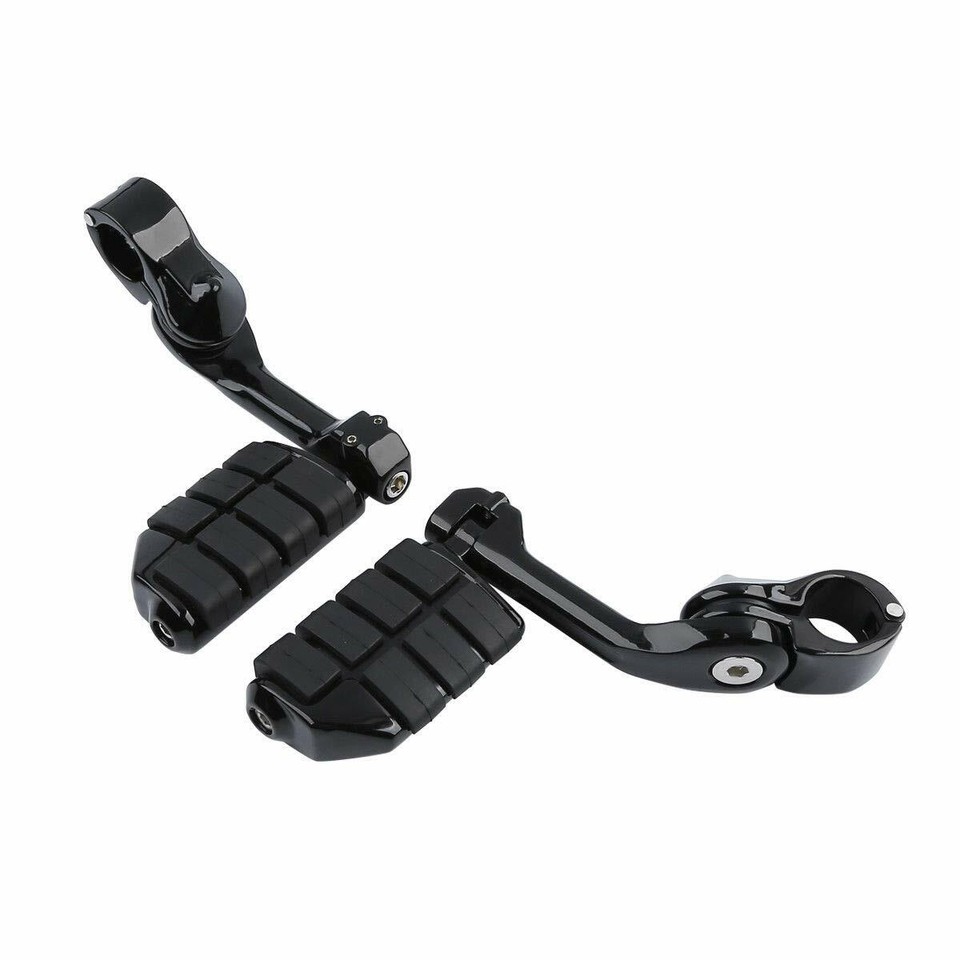 Black Hghway Pegs Foot Rests for Harley Davdson Street Glde Road