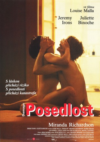 DAMAGE Original Czech A3 EROTIC Movie Poster 1992 JEREMY IRONS JULIETTE BINOCHE