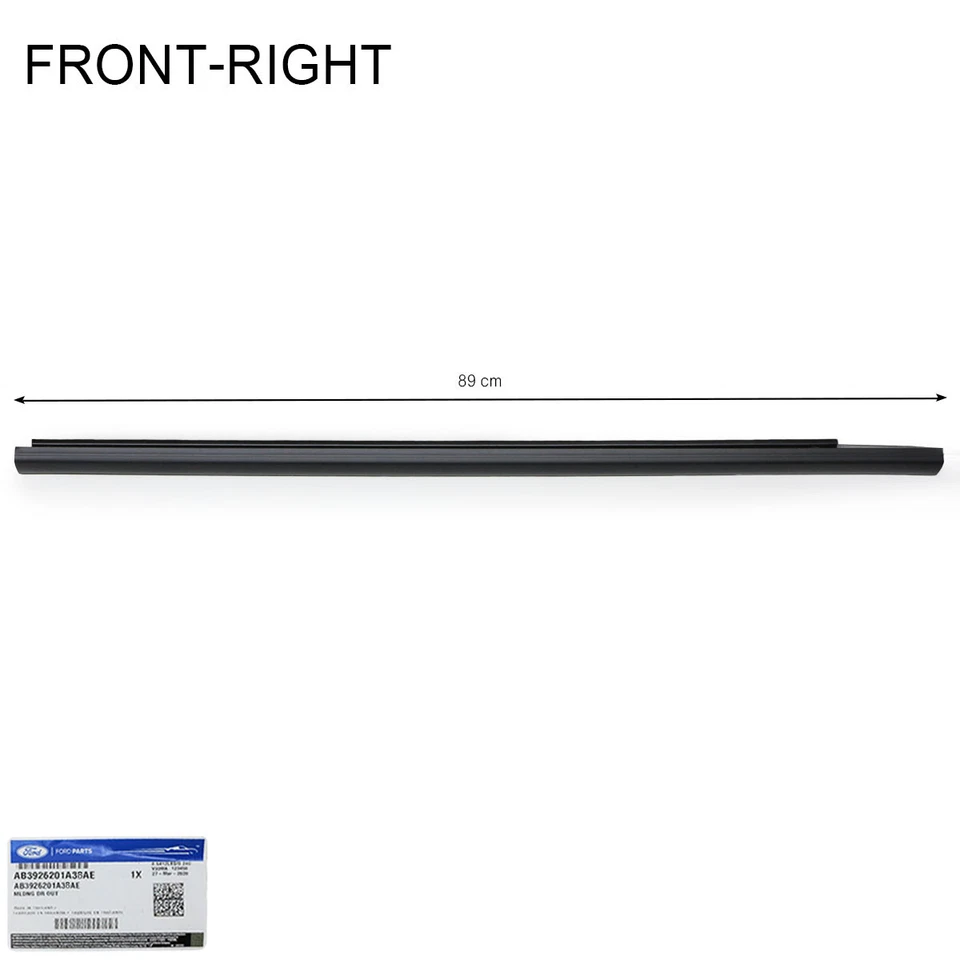 Front Rh Inner Weatherstrip Window Rubber Belt Fits Ford Ranger 4Dr 2012 2020 Foto 4 de 4