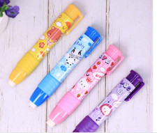 Mechanical Eraser Pen Retractable Press Type Rubber Refillable Stationery KId