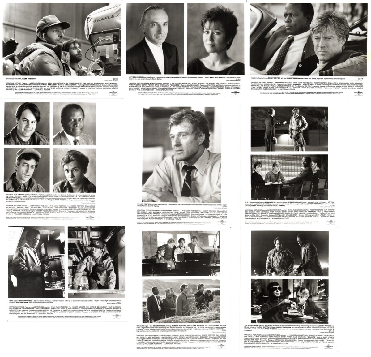 Sneakers Experts US press stills Robert Redford, River Phoenix