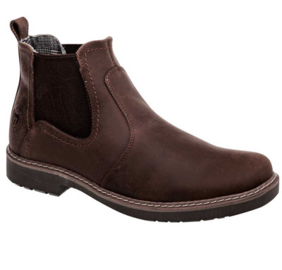 botines de piel para hombres. botas cafés de hombre Merano