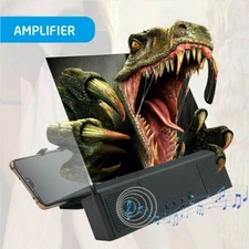 Mobile Phone Screen Magnifier 3D HD Video Bluetooth Amplifier Smartphone Stand A
