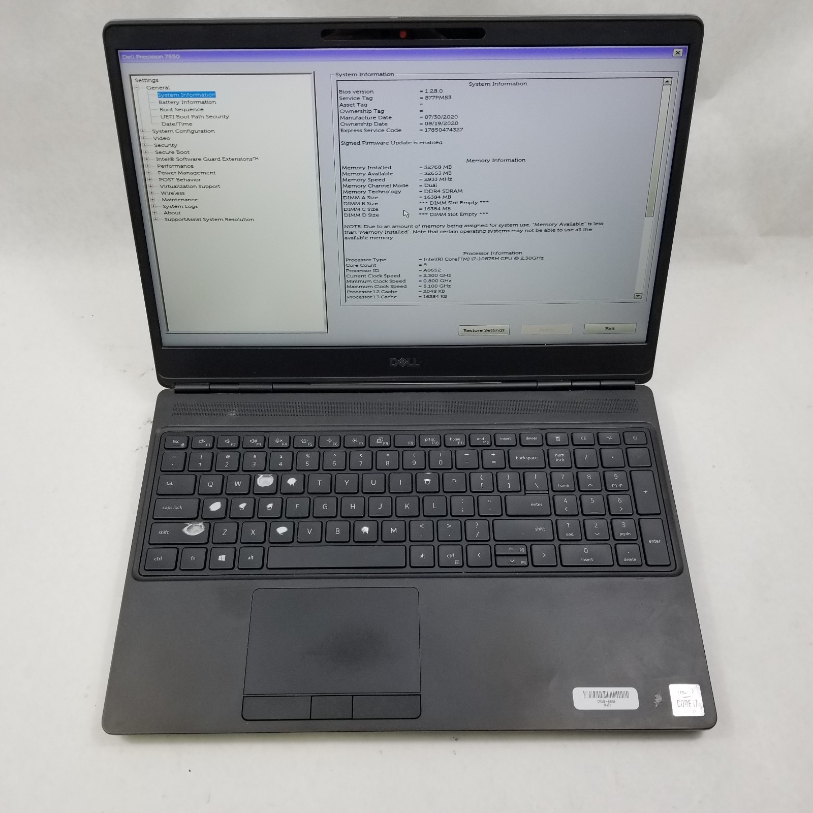 Dell Precision 7550 15.6