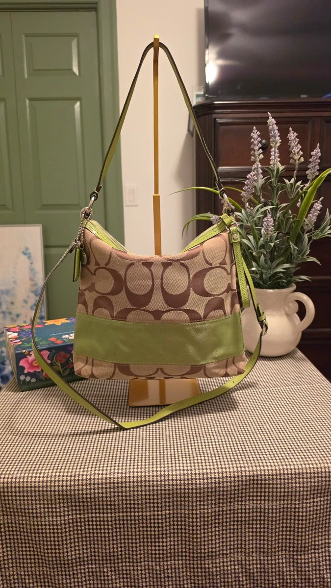 バッグ Coach Soho Signature llic Khaki Hobo Coach Soho Hobo Bag for sale | eBay