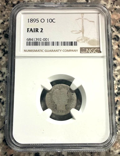 1895-O 10C Barber Silver Dime NGC Graded Fair 2 - Key Date