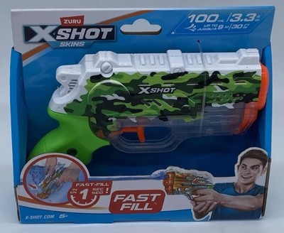 Zuru X-Shot Skins Fast Fill Water/Squirt Gun, Shoots 30 Feet! New in Package!