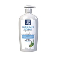 Kiss My Face Moisture Shave 11 Ounce Fragrance-Free 4-In-1 Pump, 11 Fl Oz Pa...