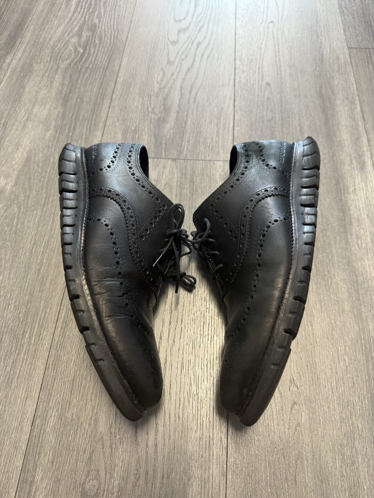 SAOLA Scarpe eleganti Cole Haan Zerogrand Oxford a coda di rondine in pelle nera da uomo 11 5 W C20719