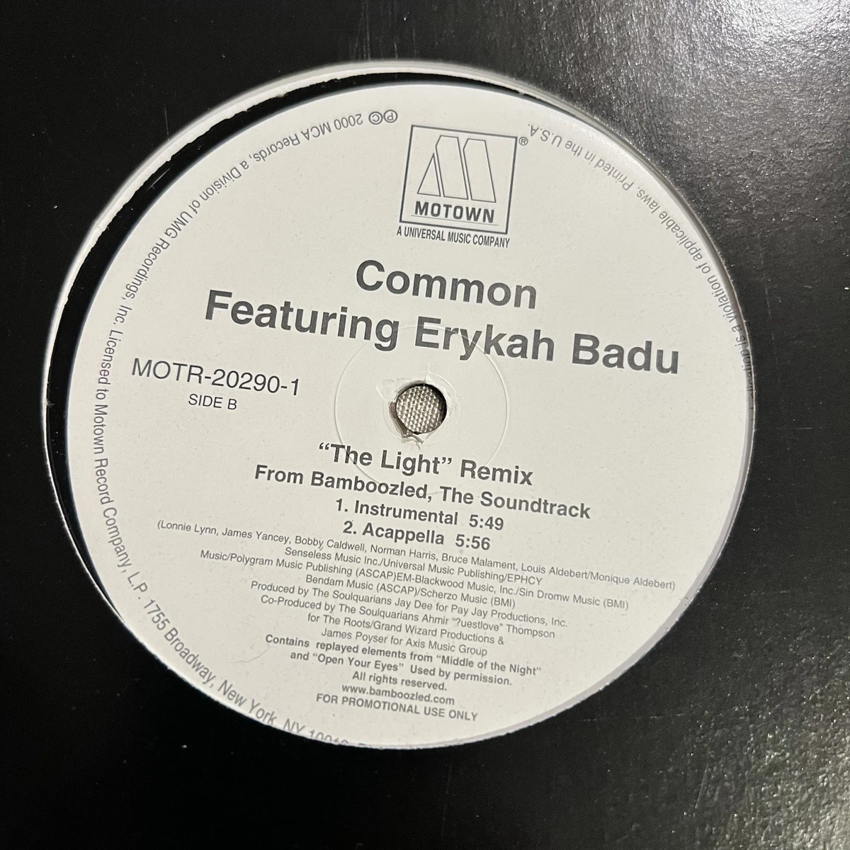 Erykah Badu Common- The Light Remix/ 12”/Vinyl / 2000 /MOTR20290-1