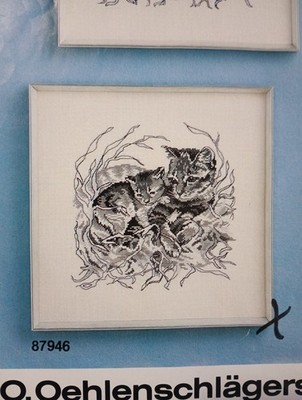 Danish Oehlenschlager Ooe Cat With A Kitten Vtge Kit Model 87946