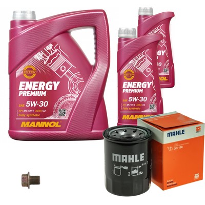 MAHLE Inspektionspaket 7 L MANNOL 5W-30 Energy Premium für Nissan Maxima/Maxima
