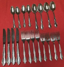 20 Piece CHATELAINE Oneida Community  18/8 Glossy Stainless - 4 Places 5 Pc Ea.