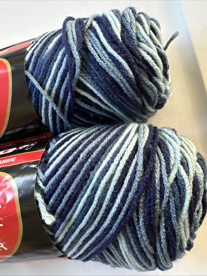 LOT of 2 RED HEART SUPER SAVER SHADED DUSK Acrylic Yarn E300 5oz 244yds Vintage - Image 2 of 4