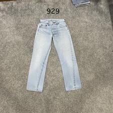 Levi 501 Vintage 80s USA Selvedge Redline actual 28x28 Light Blue Distressed