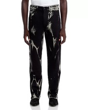 Versace Jeans Couture Regular Fit Jeans Men's 32 Bleached Black 5-Pocket Style