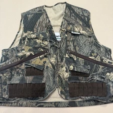 Vintage Mount'n Prairie Vest Adult XL Camo Sportswear Hunting Game Zip Style 300