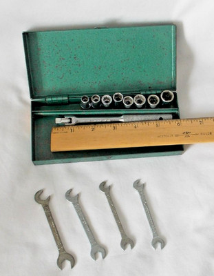 Vintage Thorsen 1/4'' Drive Partial SAE Socket Set Plus Wrenches