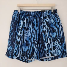 NEW INC International Concepts Men Large Blue Print Quick Dry Swim Trunks L