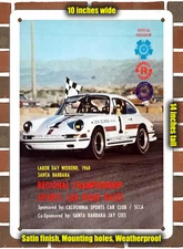Metal Sign - 1968 Santa Barbara Racing Program - 10x14 inches