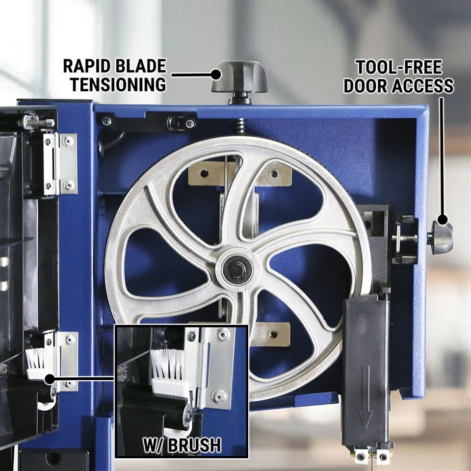400W Bandsaw Band Saw Wood Benchtop Timber Vertical Machine Woodworking Cutter - image 3 of 4