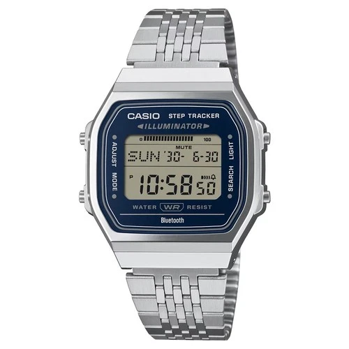 Casio Vintage Collection Digital Watch Step Tracker Blue Dial ABL-100WE-2AEF