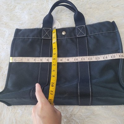Hermes Canvas Fourre Tout MM Canvas Tote Bag Black | eBay