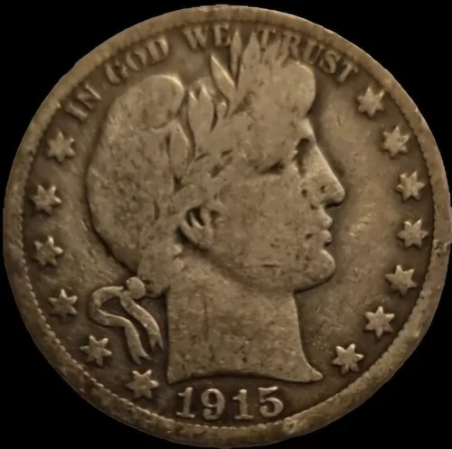 1915-S Barber Silver Half Dollar VG
