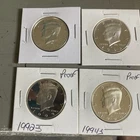 4 Kennedy Proof Kennedy Half 90 % Dollars