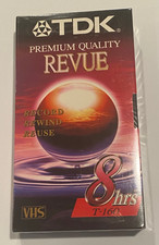 TDK Premium Quality Revue T-160 8 hrs Blank VHS Tape - Brand New / Sealed