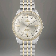 Image of Women's Vivienne Westwood Watch East End Champagne Dial VV262LGYSG crystal bezel