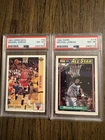 Michael Jordan Graded Card Lot (2) 1991 Upper Deck #44 & 1992 Topps #115 PSA 8