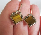 So beautiful Delicate Vtg EARRINGS Silver 875