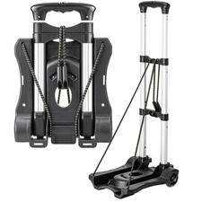 Small Folding Hand Truck Dolly with 2 Wheels, Lightweight Aluminum Foldable L...