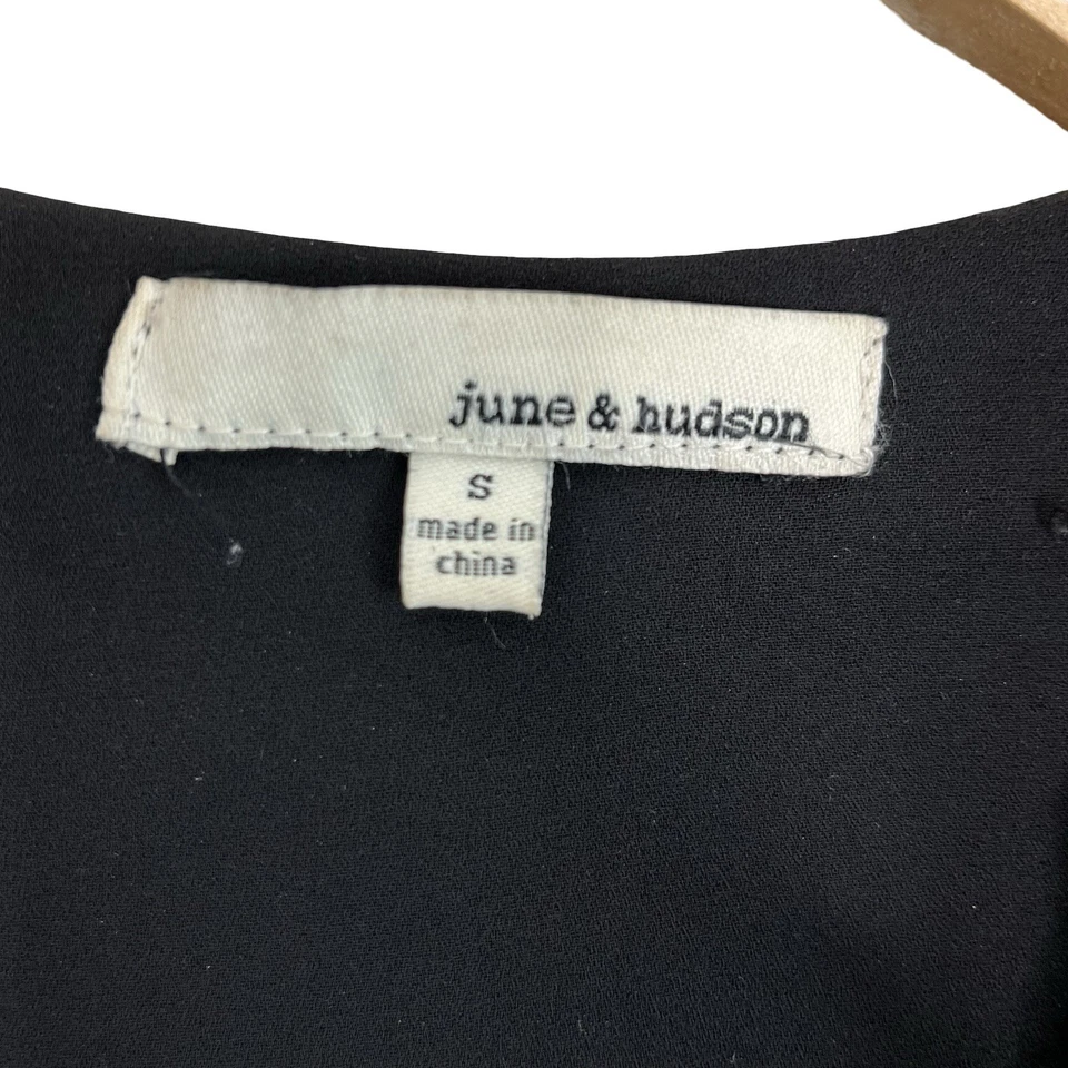 Abrigo de piel sintética June & Hudson S peludo retazos rojo negro declaración Y2K grunge Foto 4 de 4