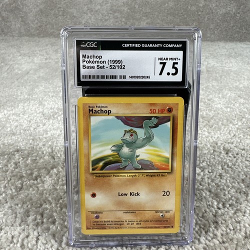 Machop (1st Edition) graded CGC 7.5 for sale on eBay