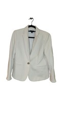 Ann Taylor The Newbury Blazer in Knit Twill in white Womens size 10