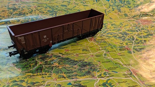 PIKO 95712 H0  4-achsiger Hochbordwagen der DR 47-74-58 OOru | Condition: Gebraucht