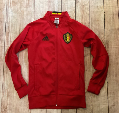 NEW Mens Adidas Belgium National Team Football Red track jacket URBSFA KBVB S