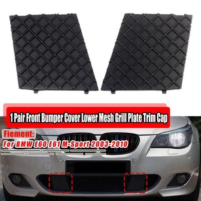 2x Mesh Grille Grill Trim Front Bumper 51117897186 For Bmw E60 E61 M Package
