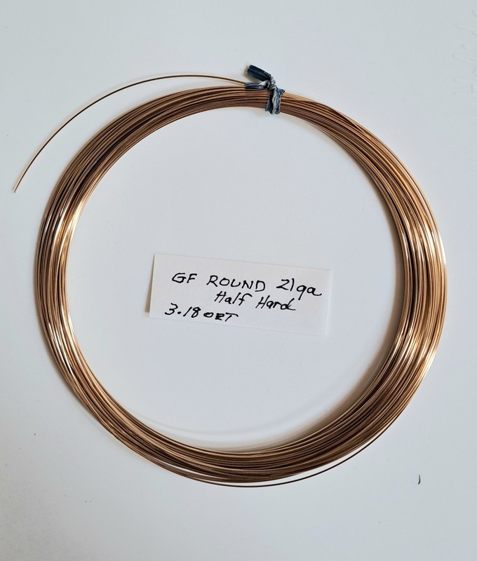 Yellow 14/20 (14KT) Gold Filled Wire Round 21 Gauge 3.18 Ozt Jewelry Wrapping