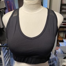 RBX Size L Womens Black Wireless Padded Racerback Sports Bra NWT
