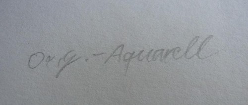 Bonita acuarela (30 x 24 cm), gente de luto, artista sin firmar desconocido - Imagen 6 de 6