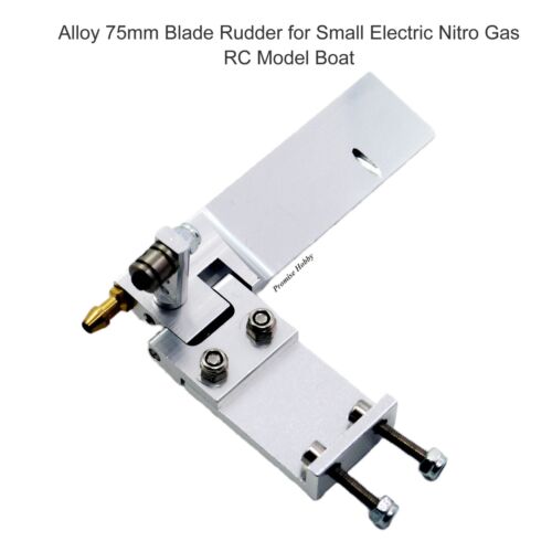75mm Blade CNC Aluminum Rudder for Electric Nitro Gas Petrol RC Model Boat - Picture 3 of 4
