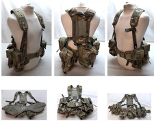 Airborne Army Webbing MTP British Assault Camo Belt Yoke & Assorted Pouches (4)